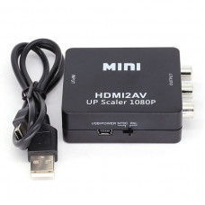 Конвертер перехідник з HDMI на RCA AV (тюльпани) адаптер HDMI2AV
